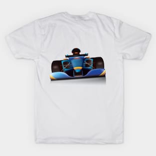 Blue Racing car T-Shirt